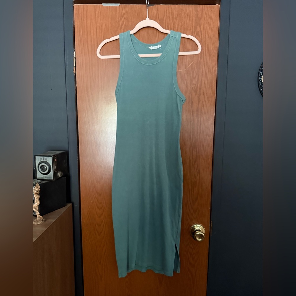 Double Zero Sleeveless Green Midi Dress